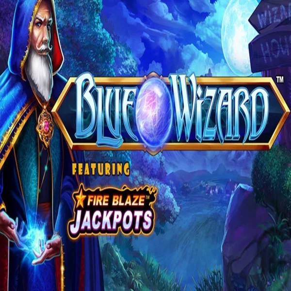 Blue Wizard Fire Blaze Jackpots by Rarestone Gaming, showcased at stakeprixcasino.eu – game logo