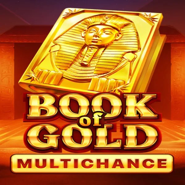 Book of Gold Multichance slot logo by Playson at Stakeprix Casino