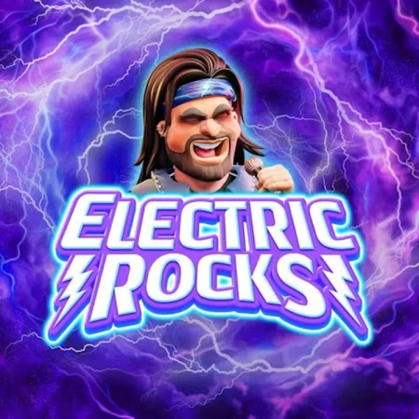 Electric Rocks slot logo by Inspired Gaming at Stakeprix Casino